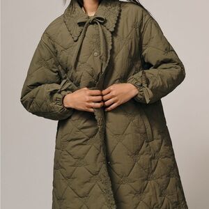 Damson Madder Avery Embroidered Quilted Coat